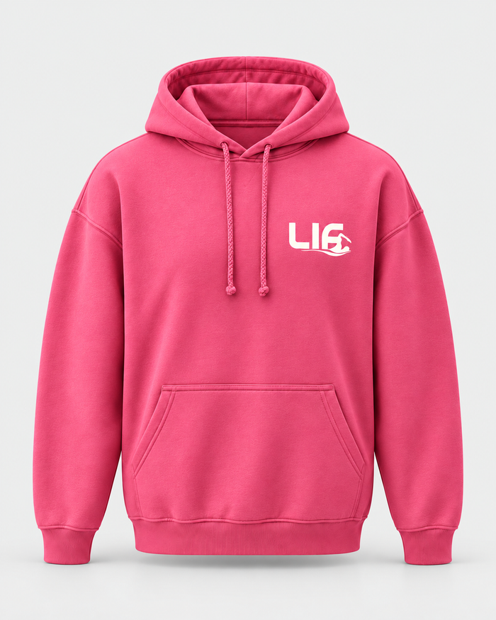 Chlorine Is My Perfume hoodie — Pink — front