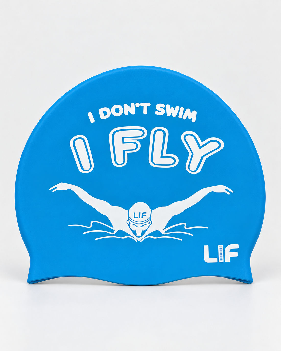 Swim Cap - Fly Blue staged front view
