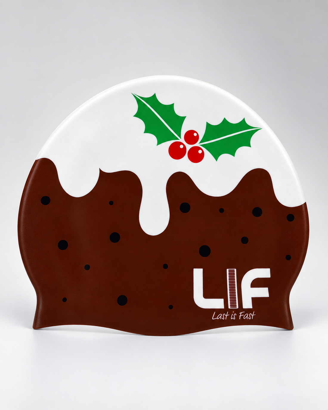 Christmas swimming cap - Pudding staged front view
