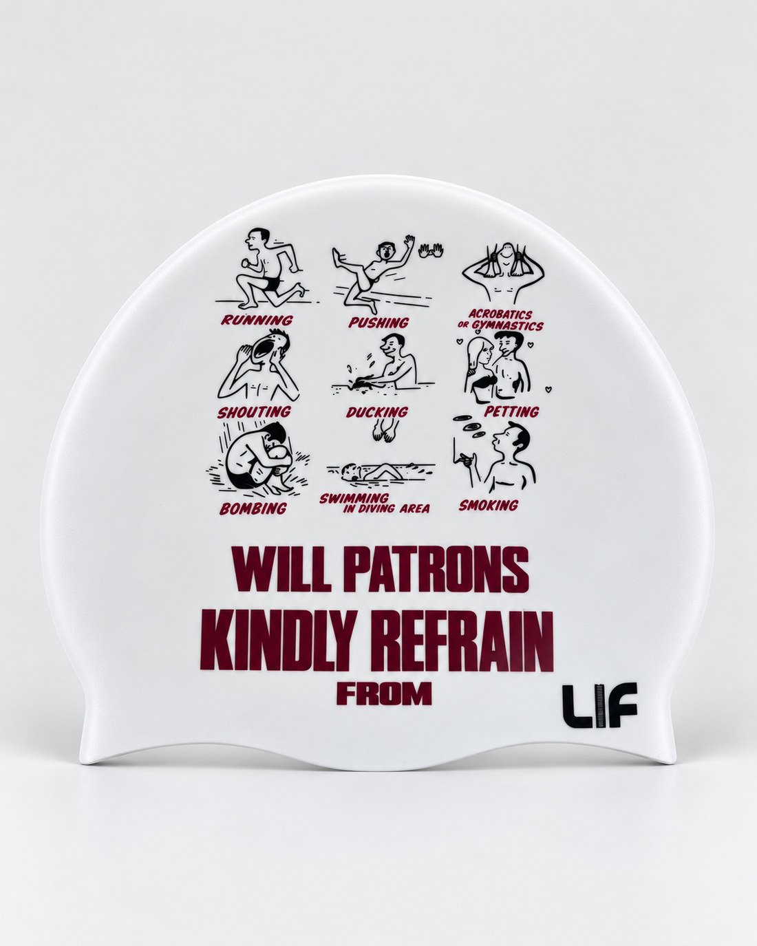 Swim Cap - Rules staged front view
