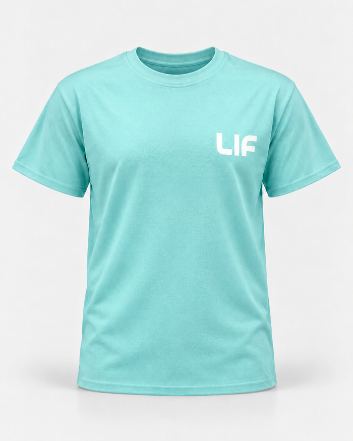 Find Your Lane tee Mint staged front view