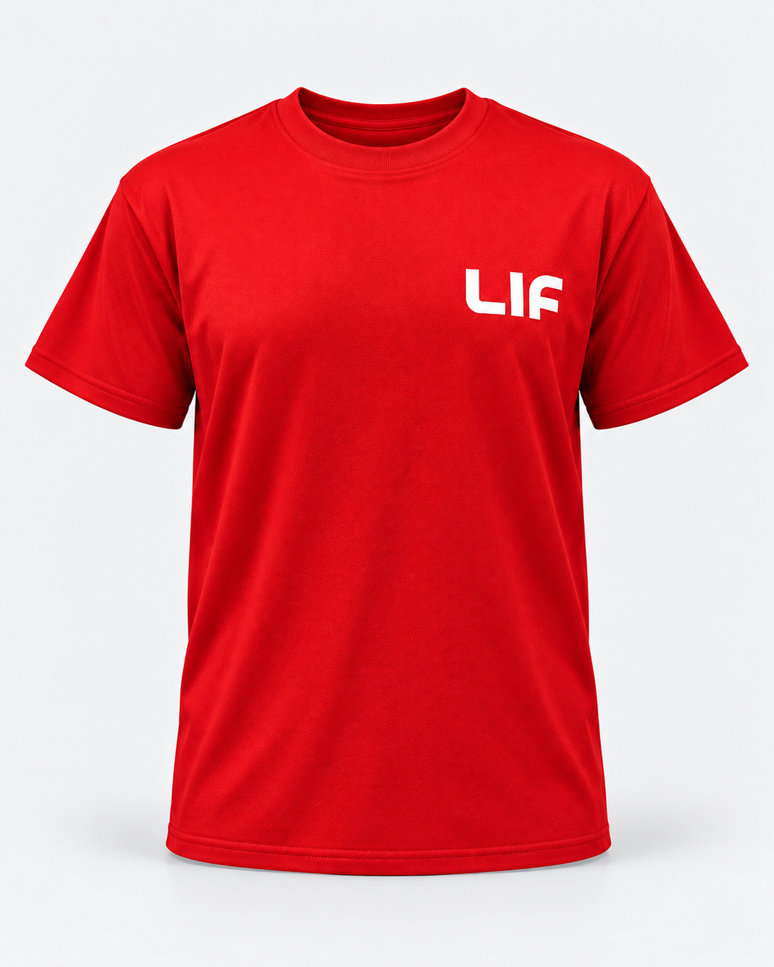 Swim T Shrt - Find Your Lane Red staged front view