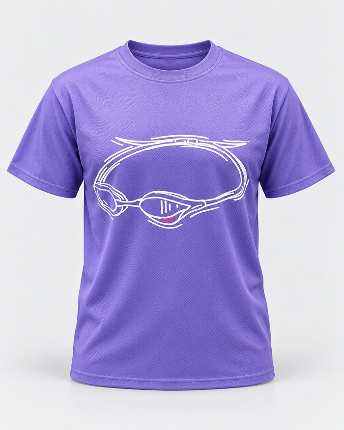 Goggles LIF tee purple staged front view