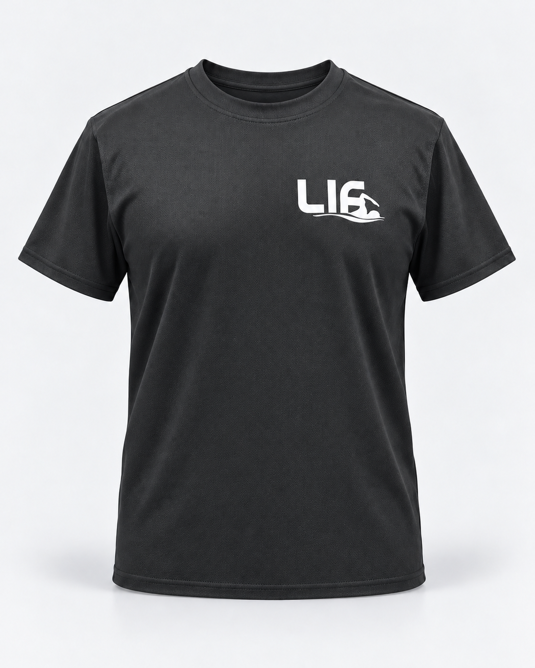 I Don’t Swim I Fly tee Charcoal staged front view
