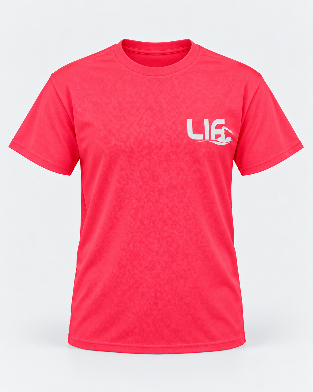 Make every stroke count tee pink staged front view