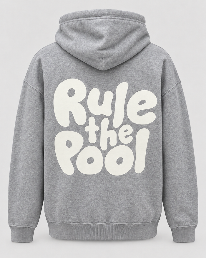 LIF Rule The Pool hoodie in grey — back view