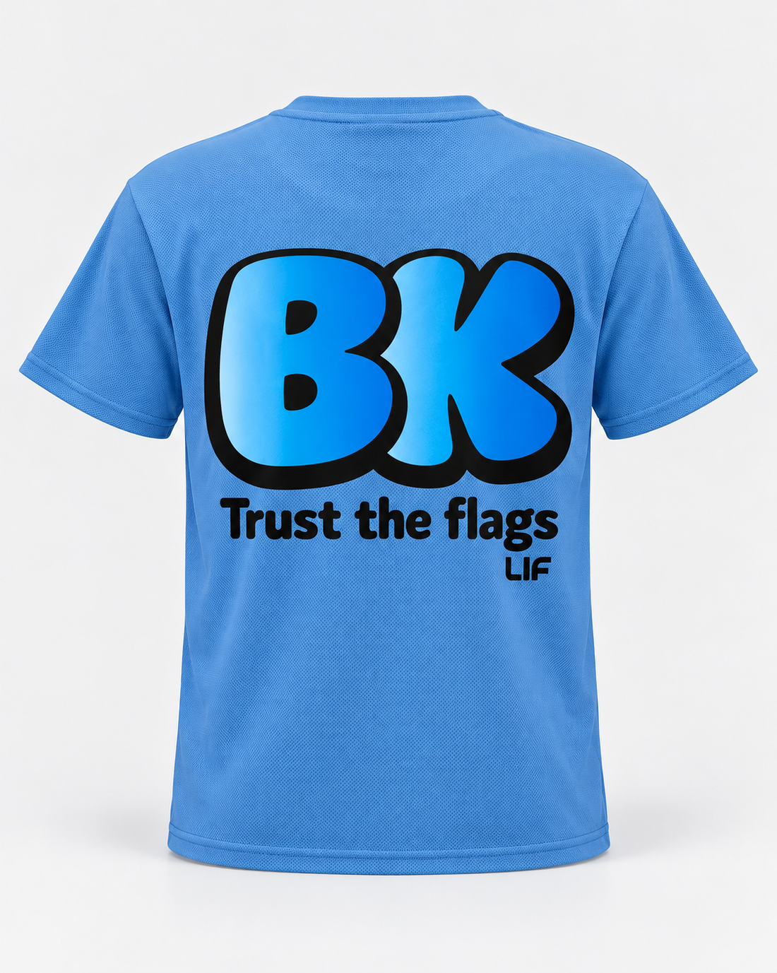 LIF stroke tee back blue back staged view