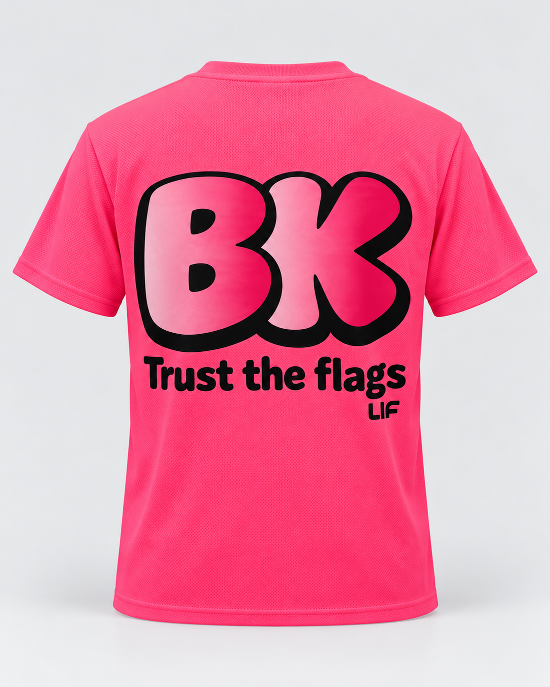 LIF stroke tee back pink back staged view