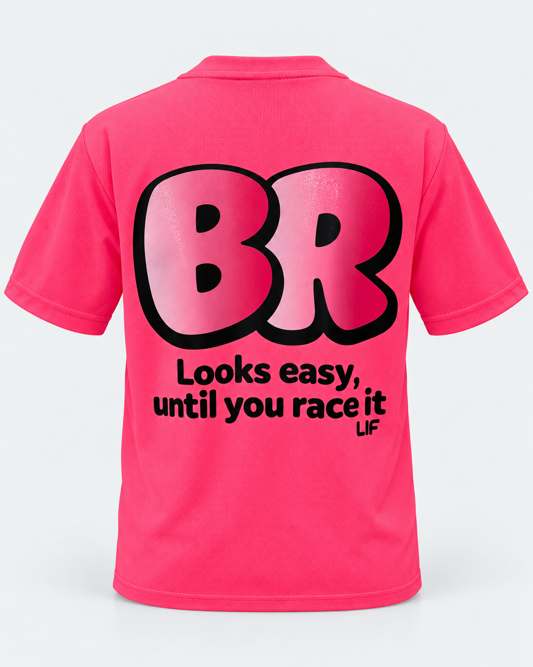 LIF stroke tee breast pink back staged view