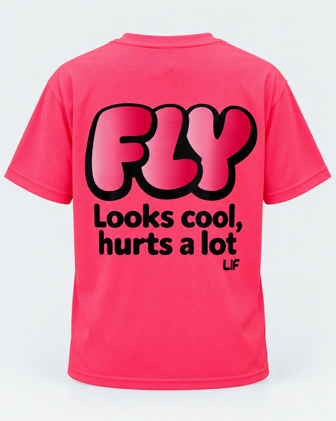 LIF stroke tee fly pink back staged view