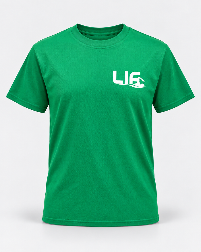 Swim T Shirt - I Don’t Swim I Fly T Shirt Green staged front view