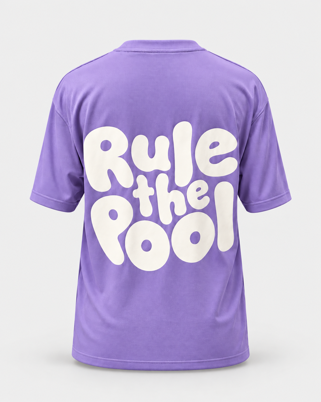 Rule the Pool white print tee — Lilac