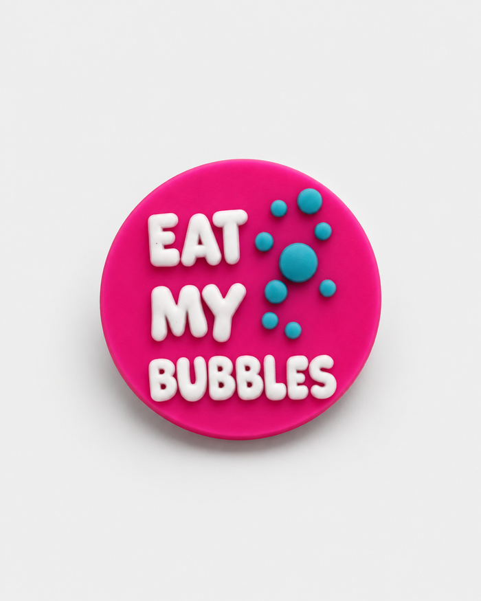 Swim Croc Charm - Eat My Bubbles Pink — studio product photograph
